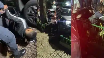 Mulher derruba ladrões com carro blindado em assalto no Rio