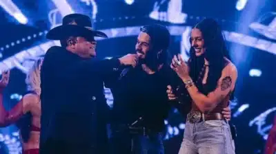 Ana Castela e Zé Felipe dancam juntos em show de Leonardo