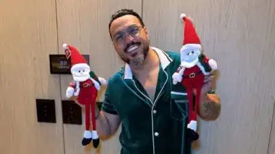 Gracyanne Barbosa e Belo vistos juntos após divórcio em celebração natalina