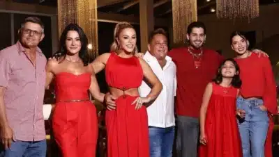 Poliana Rocha celebra ceia de Natal luxuosa com Leonardo e convidados em Goiânia