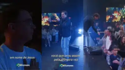 Flávio Bolsonaro em culto na Igreja Lagoinha: oração e foco em Jair Bolsonaro