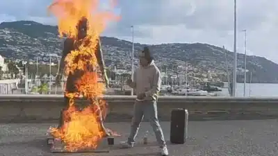 Incêndio em Estátua de CR7 na Ilha da Madeira: Vandalismo e Crime Revelado