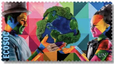 Ecosoc da ONU comemora 80 anos com selo de Eduardo Kobra e reflexões sobre futuro