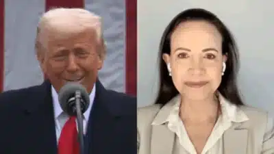 Maria Corina Machado recebe medalha do Nobel da Paz de 2025 de Trump nos EUA