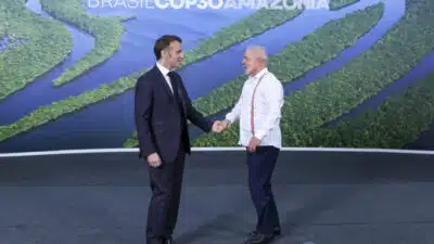 Lula e Macron se encontram em Nova Délhi para discutir agenda global e futuro da tecnologia
