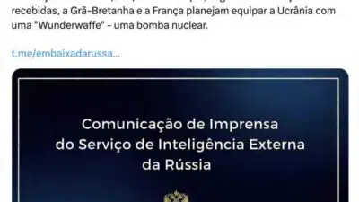 Rússia Acusa Reino Unido e França de Planejar Fornecer Armas Nucleares à Ucrânia – Crise Global!