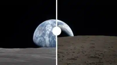 NASA revela “Pôr da Terra” visto da Lua: Comparando Artemis II com Apollo 11